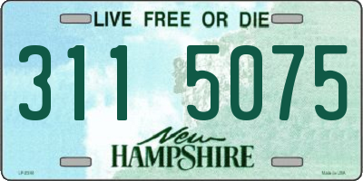 NH license plate 3115075
