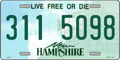 NH license plate 3115098