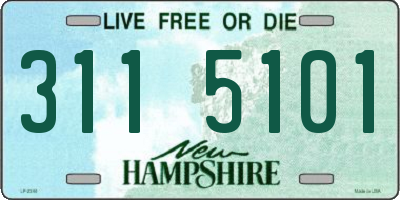 NH license plate 3115101