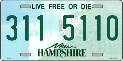 NH license plate 3115110