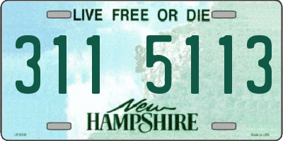NH license plate 3115113