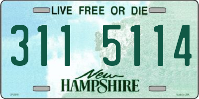 NH license plate 3115114