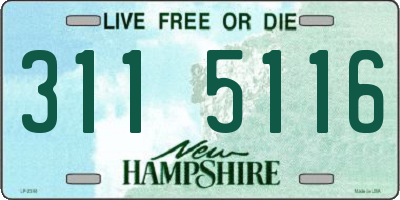 NH license plate 3115116