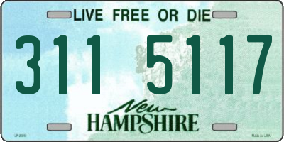 NH license plate 3115117