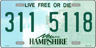 NH license plate 3115118