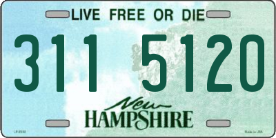 NH license plate 3115120