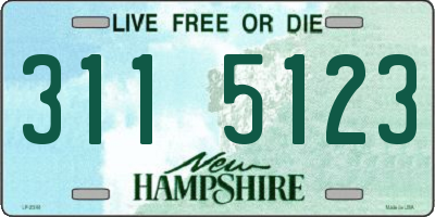 NH license plate 3115123