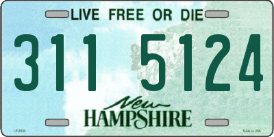 NH license plate 3115124