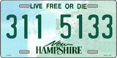 NH license plate 3115133