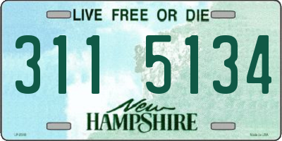 NH license plate 3115134