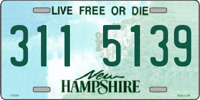NH license plate 3115139