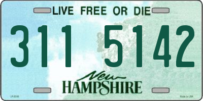 NH license plate 3115142