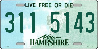 NH license plate 3115143