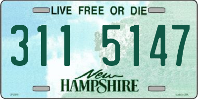 NH license plate 3115147