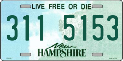 NH license plate 3115153