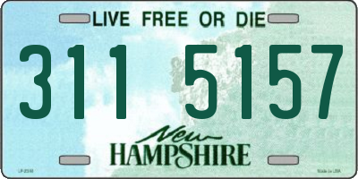 NH license plate 3115157