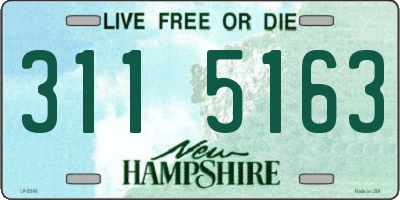 NH license plate 3115163