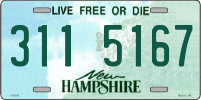 NH license plate 3115167