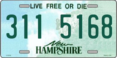 NH license plate 3115168