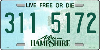 NH license plate 3115172