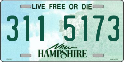 NH license plate 3115173