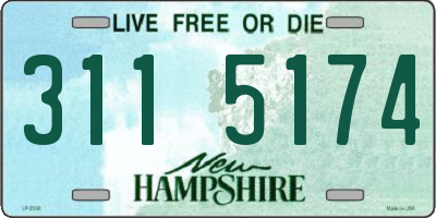 NH license plate 3115174