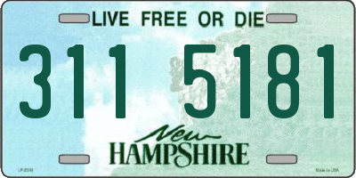 NH license plate 3115181