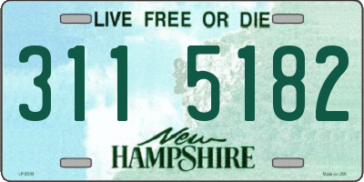 NH license plate 3115182