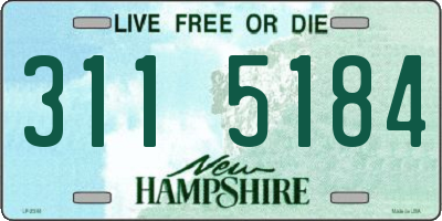 NH license plate 3115184