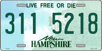 NH license plate 3115218
