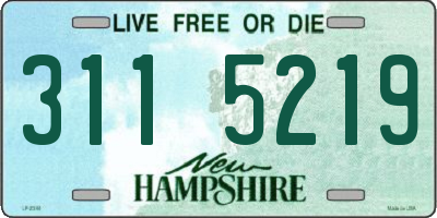 NH license plate 3115219