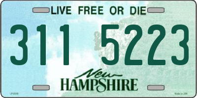 NH license plate 3115223