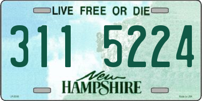 NH license plate 3115224