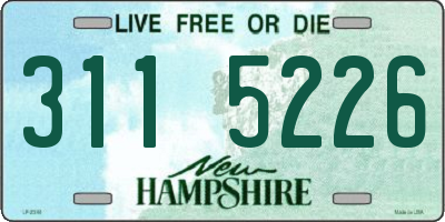 NH license plate 3115226