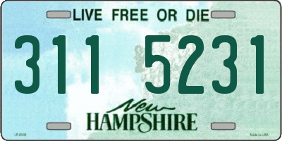 NH license plate 3115231