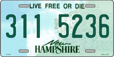 NH license plate 3115236