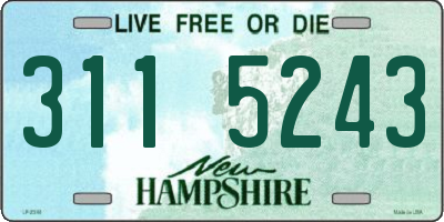 NH license plate 3115243