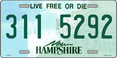 NH license plate 3115292