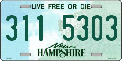 NH license plate 3115303