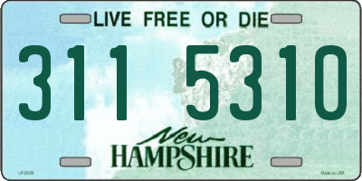 NH license plate 3115310
