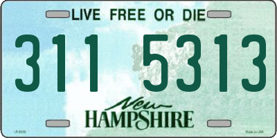 NH license plate 3115313