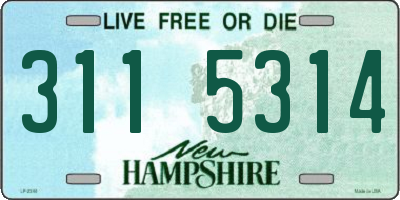 NH license plate 3115314