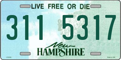 NH license plate 3115317