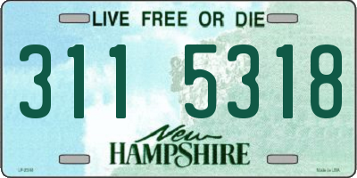 NH license plate 3115318