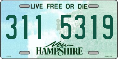 NH license plate 3115319
