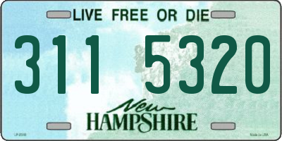 NH license plate 3115320