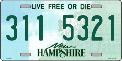 NH license plate 3115321