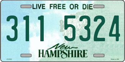 NH license plate 3115324