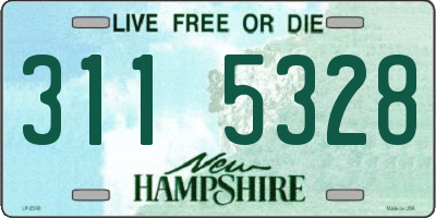 NH license plate 3115328