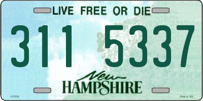 NH license plate 3115337